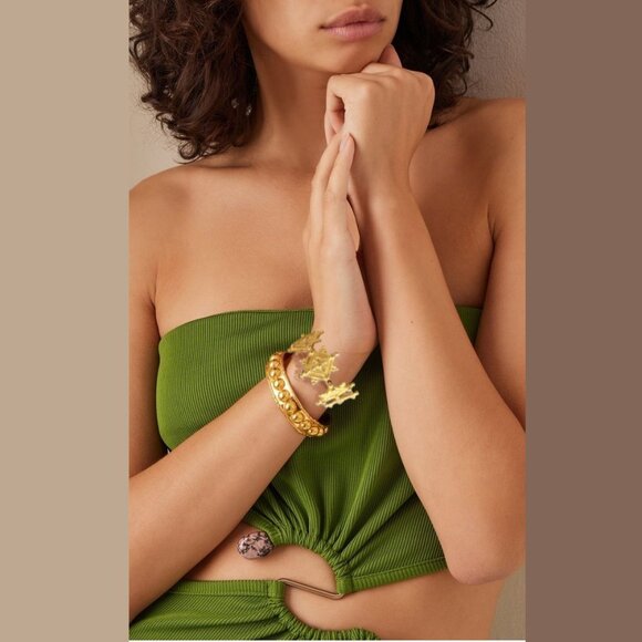 Met Museum of Art X Ben-Amun Vintage North African Link Bracelet 24kt Goldplate - Picture 1 of 13